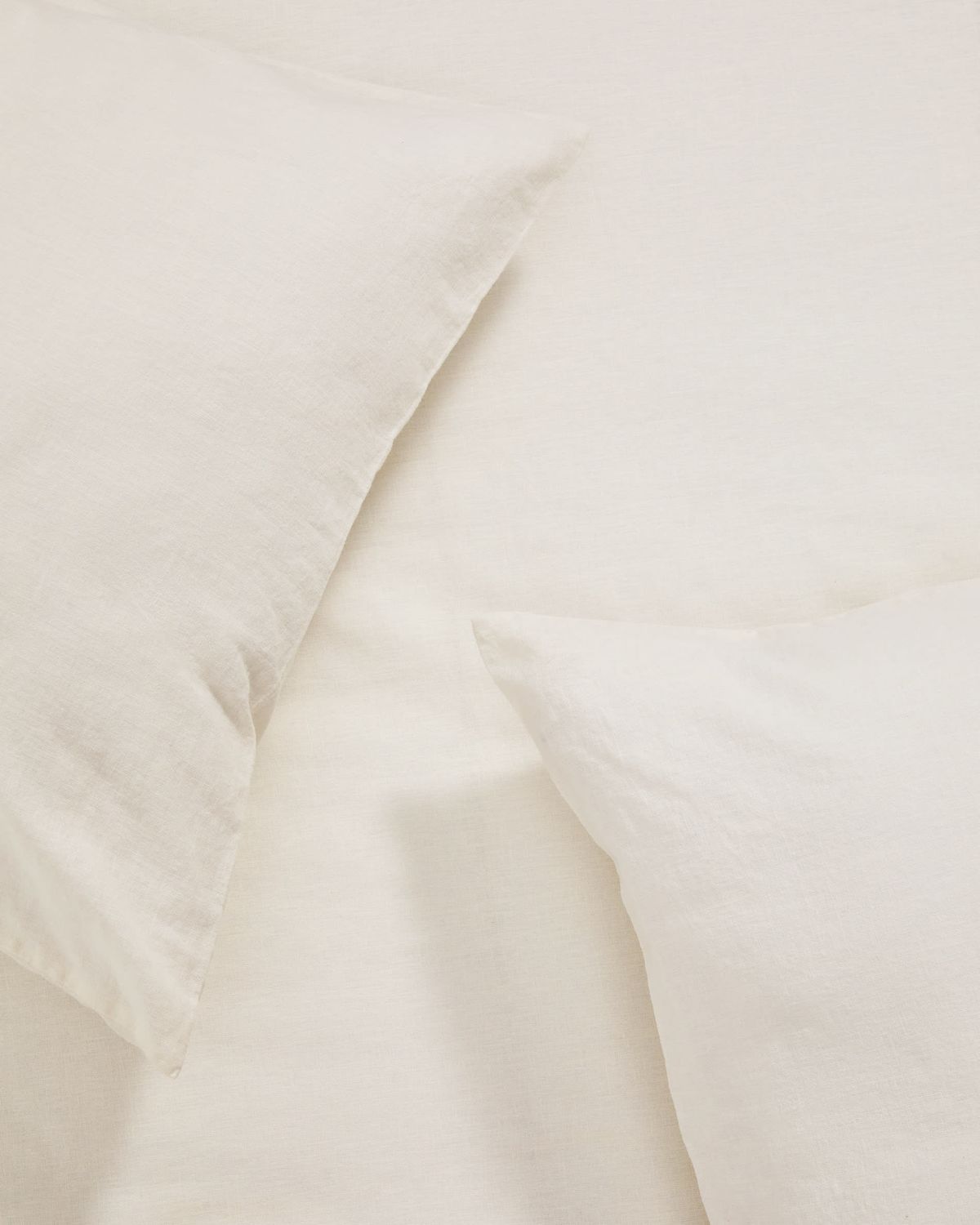 Set Simmel de 2 fundas de almohada de mezcla de lino color crudo 50 x 70 cm