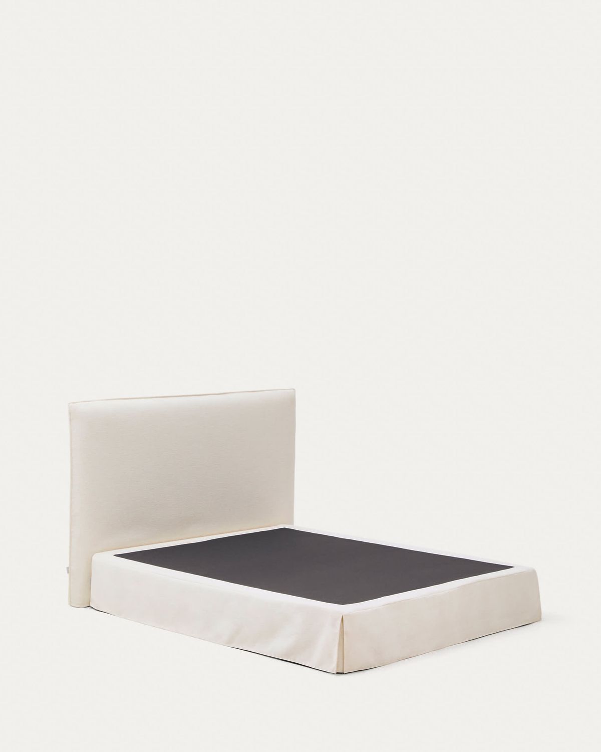 Cama desenfundable Jaira de chenilla blanco para colchón de 160x200cm FSC Mix Credit