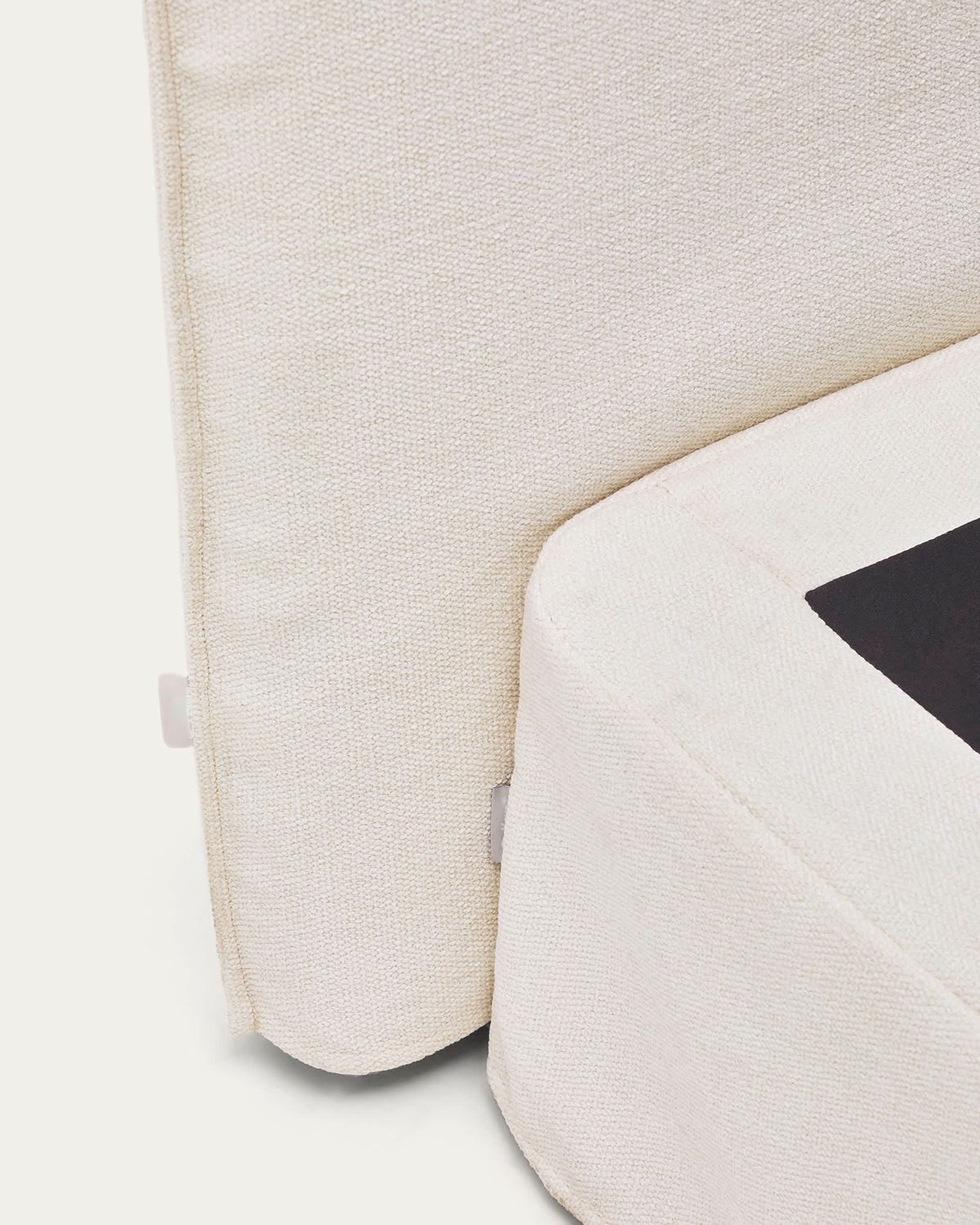 Cama desenfundable Jaira de chenilla blanco para colchón de 160x200cm FSC Mix Credit
