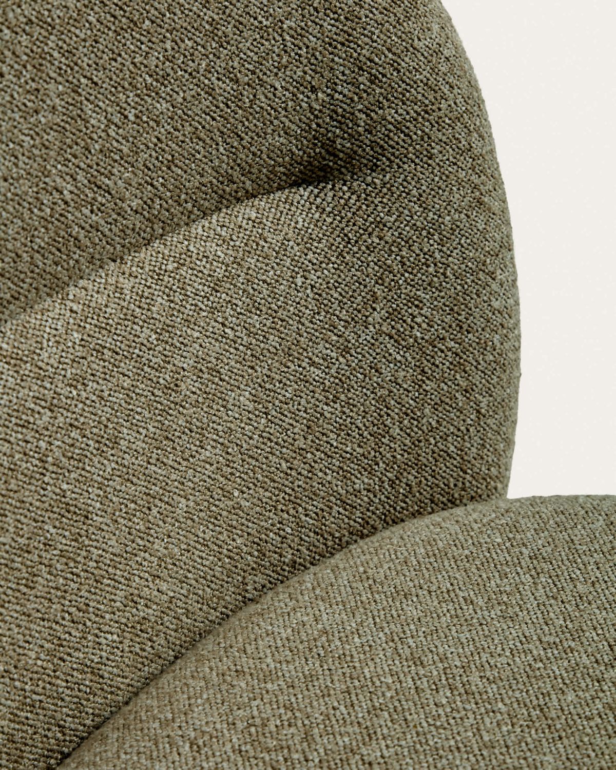 Taburete Arino de chenilla verde y patas de metal verde 65 cm FSC 100%