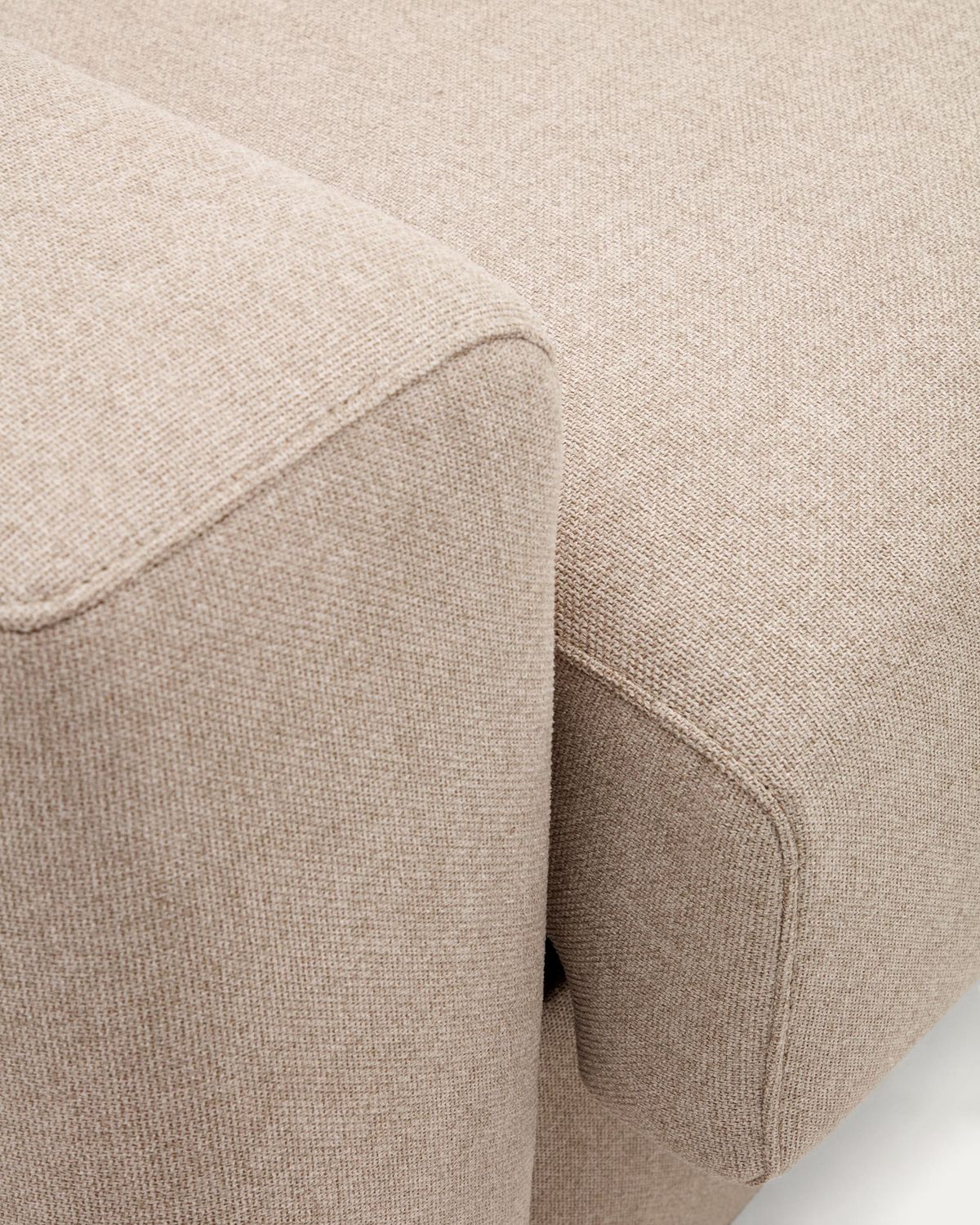 Sofá cama Anley 2 plazas beige y patas de madera maciza de haya 204 cm FSC Mix Credit