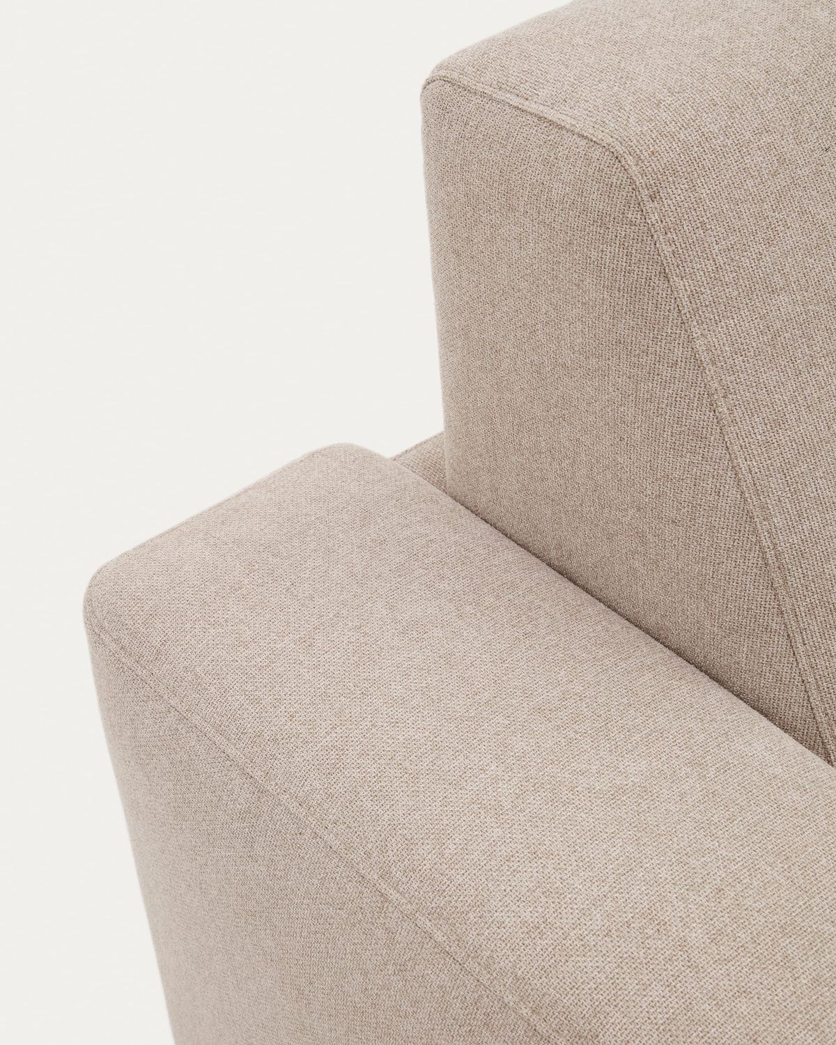 Sofá cama Anley 2 plazas beige y patas de madera maciza de haya 204 cm FSC Mix Credit