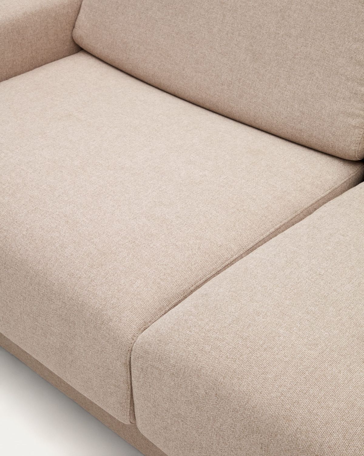Sofá cama Anley 2 plazas beige y patas de madera maciza de haya 204 cm FSC Mix Credit
