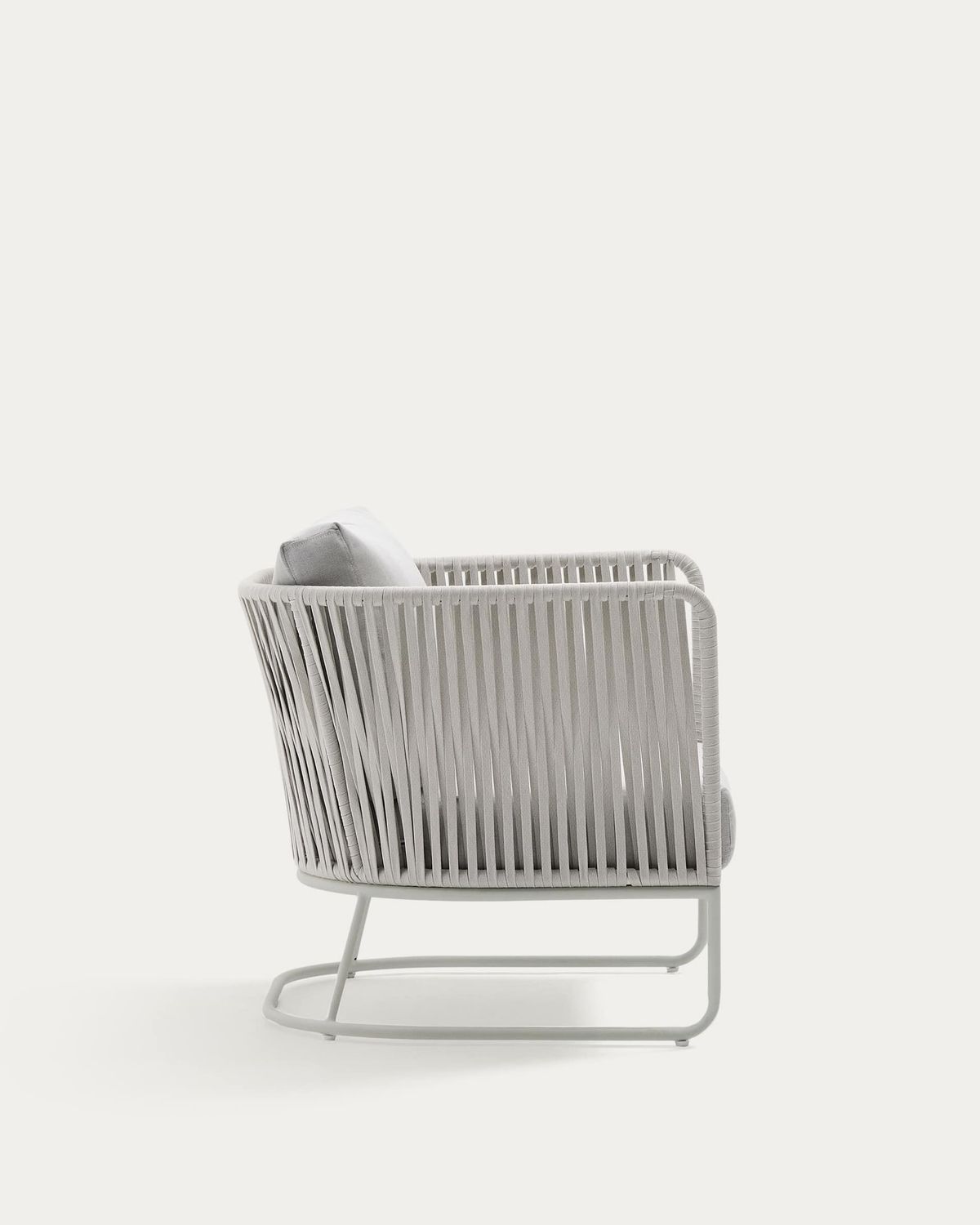 Butaca de exterior Saconca de cuerda y acero galvanizado gris