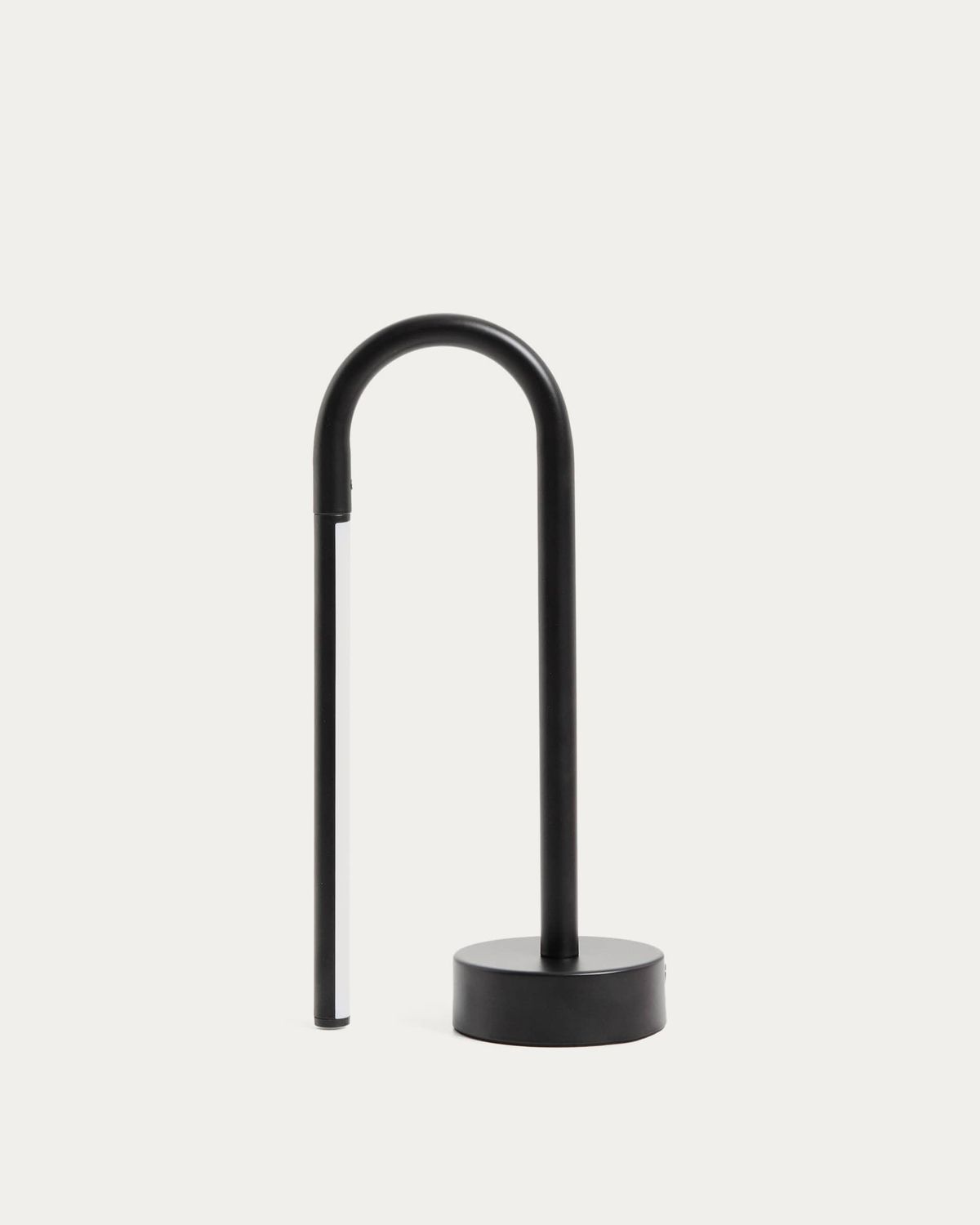 Lámpara de mesa portátil Bow de aluminio negro