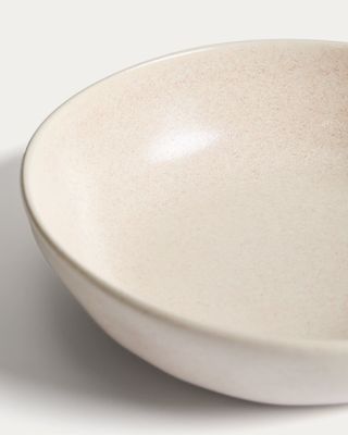 Plato hondo Sermin de cerámica beige