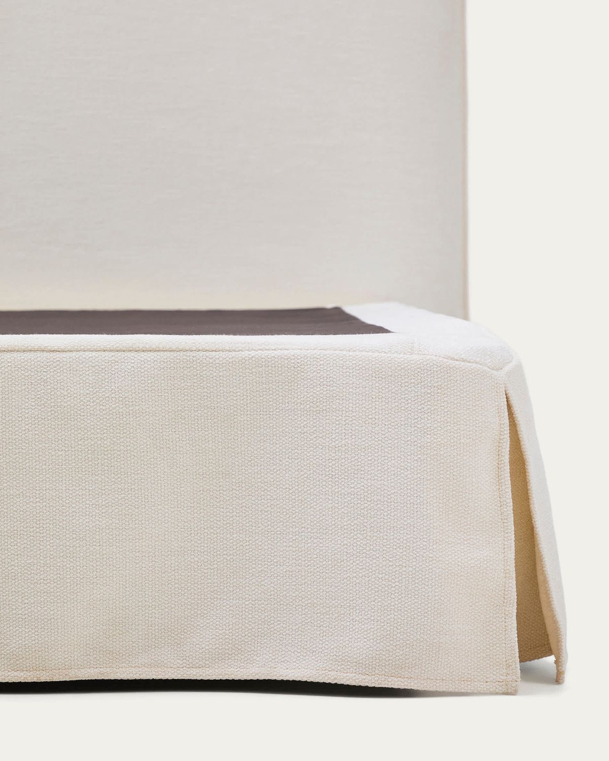 Cama desenfundable Jaira de chenilla blanco para colchón de 90x200cm FSC Mix Credit