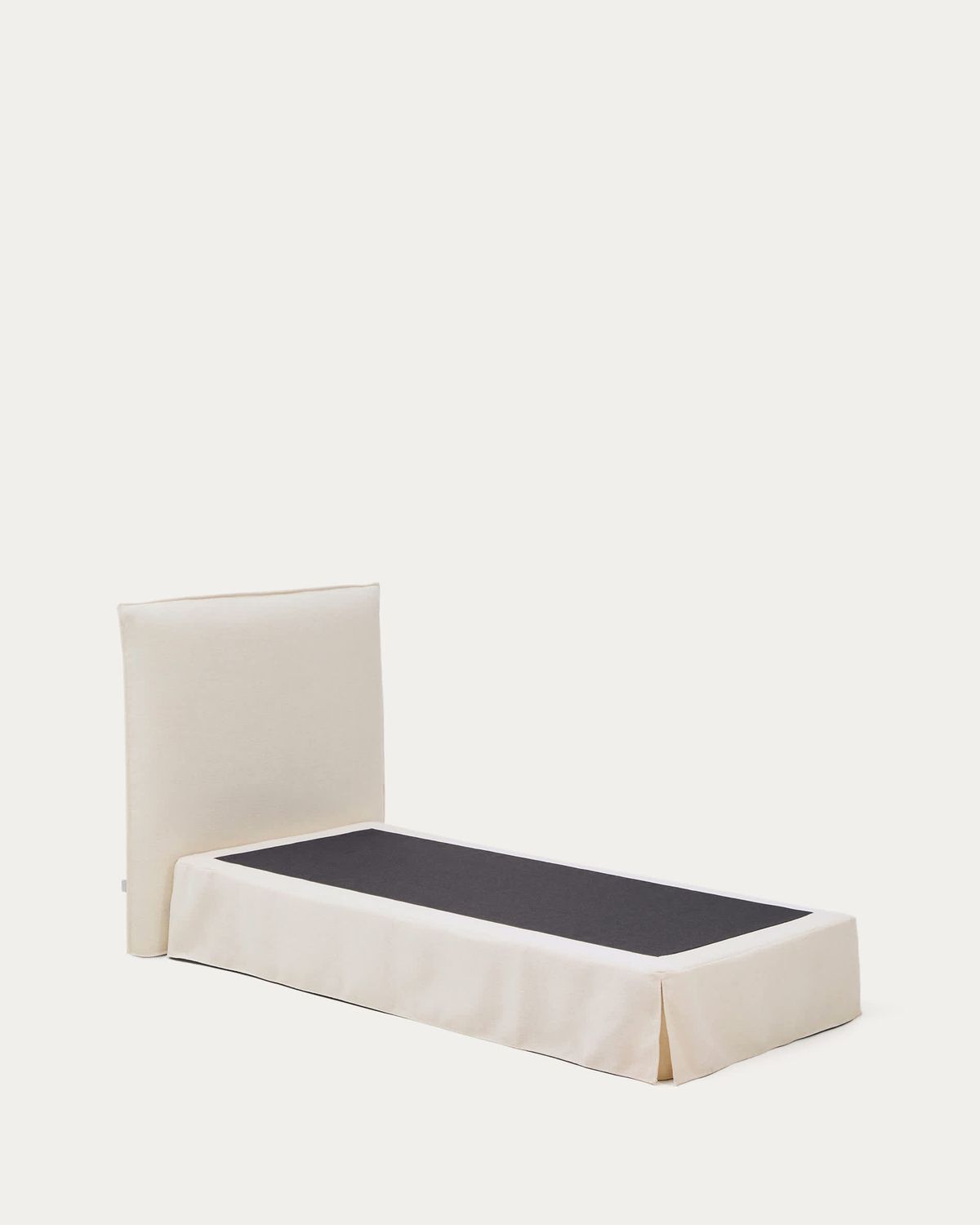 Cama desenfundable Jaira de chenilla blanco para colchón de 90x200cm FSC Mix Credit