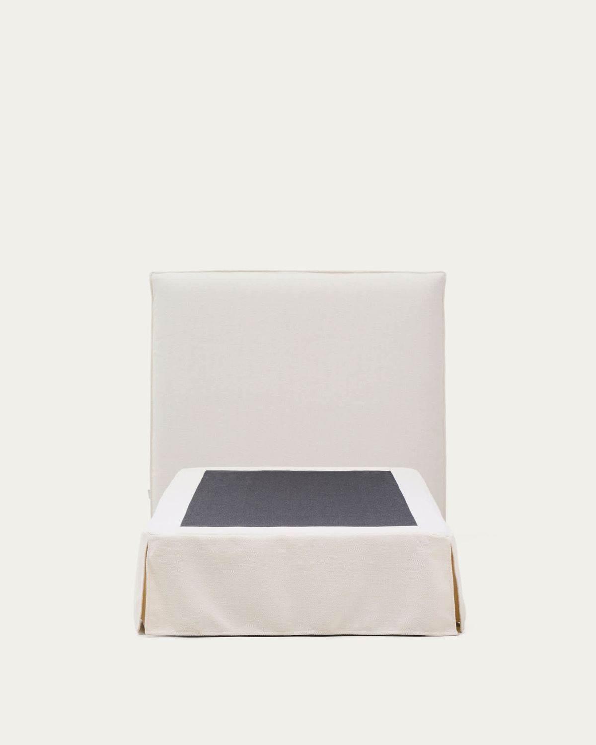Cama desenfundable Jaira de chenilla blanco para colchón de 90x200cm FSC Mix Credit