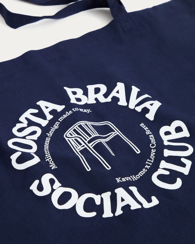 Bolsa I Love Costa Brava x Kave Home 100% de algodón azul