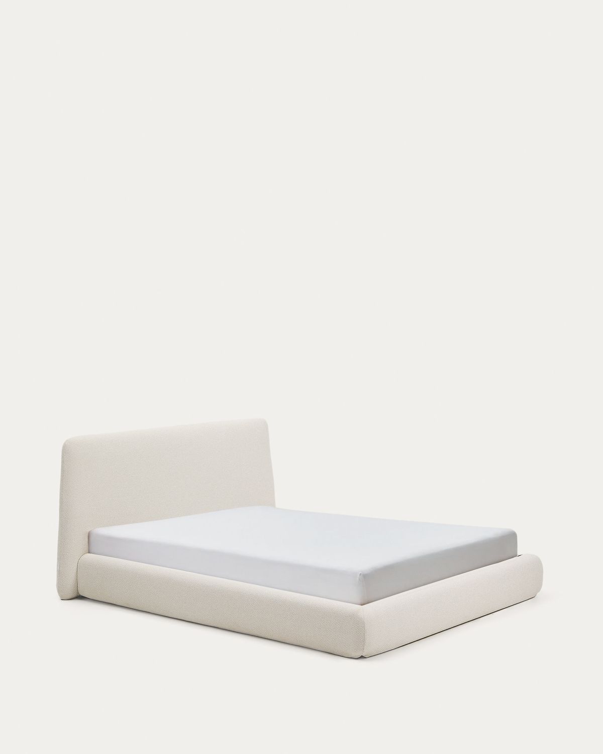 Cama desenfundable Martina de chenilla crudo para colchón de 160 x 200 cm