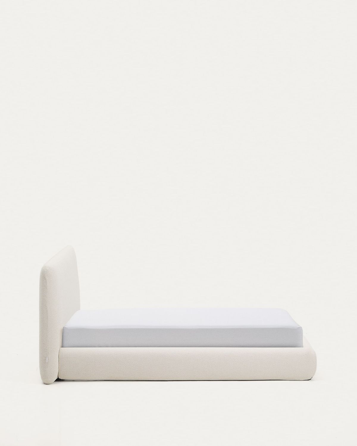 Cama desenfundable Martina de chenilla crudo para colchón de 160 x 200 cm