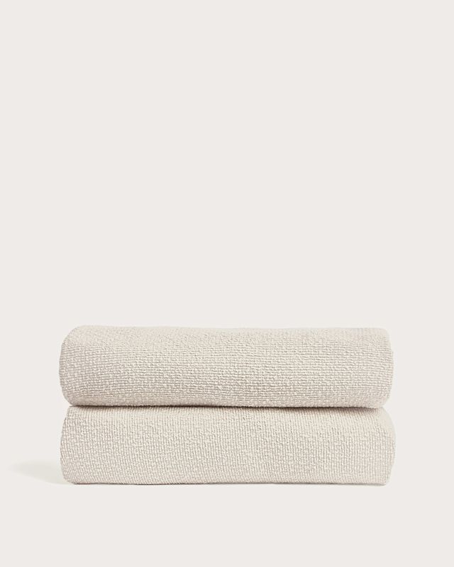 Funda para cama Martina de chenilla crudo para colchón de 160 x 200 cm