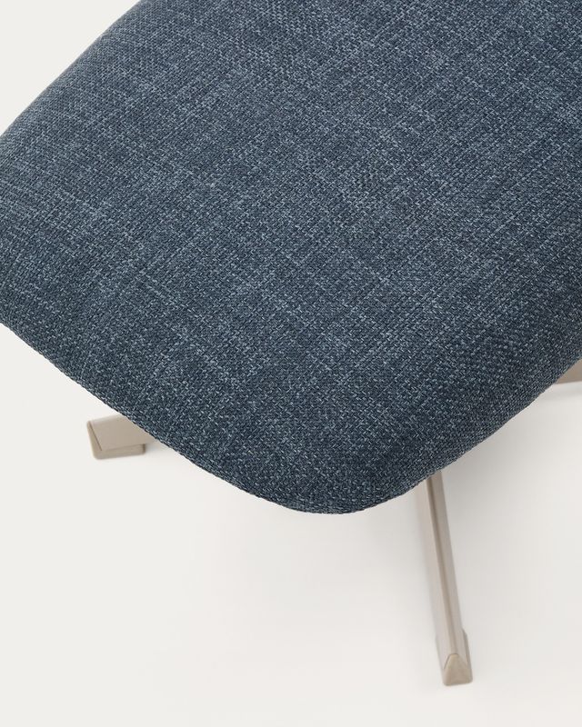 Reposapiés giratorio Jaspe azul y metal con acabado gris FSC 100%
