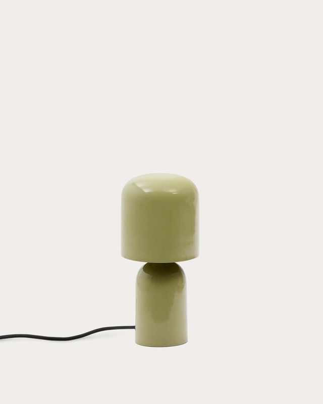 Lámpara de mesa Monze de metal pintado verde claro