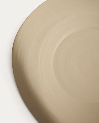 Centro de mesa Ebenor de cerámica beige Ø 40 cm