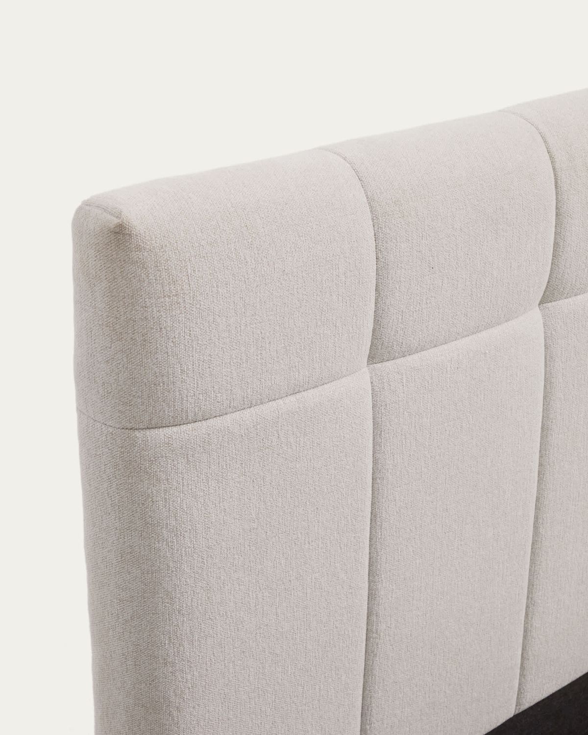 Cama con canapé abatible Darnela de chenilla crudo para colchón de 160 x 200 cm