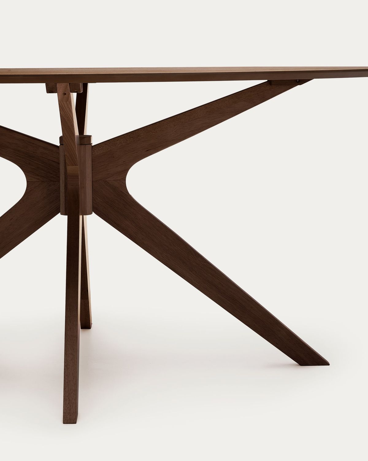 Mesa Naanim de chapa de nogal 180 x 110 cm