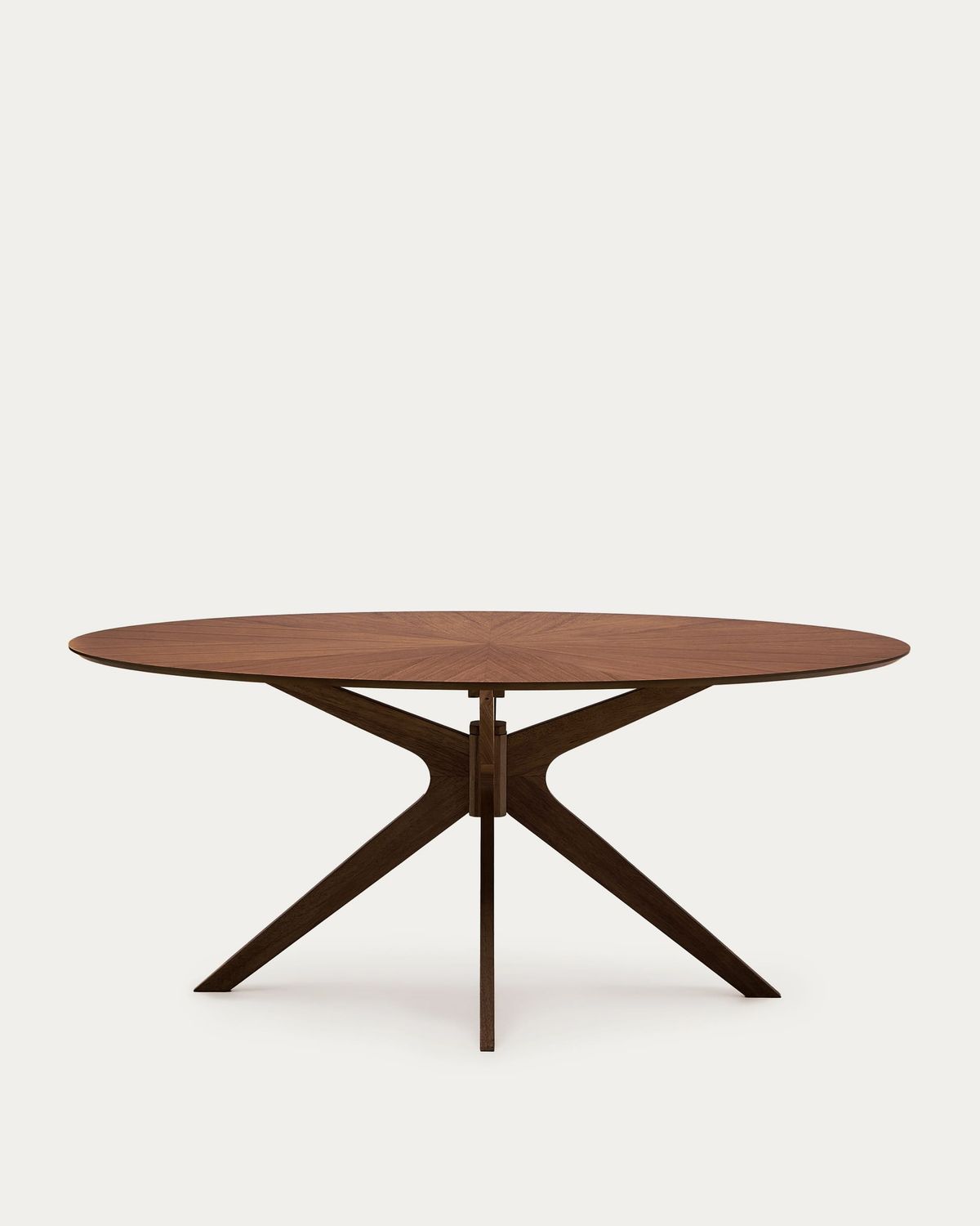 Mesa Naanim de chapa de nogal 180 x 110 cm