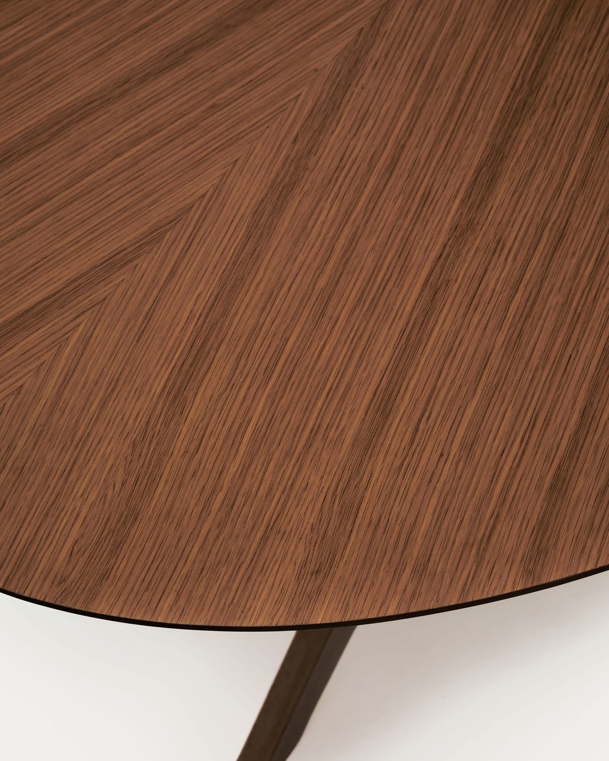 Mesa Naanim de chapa de nogal 180 x 110 cm