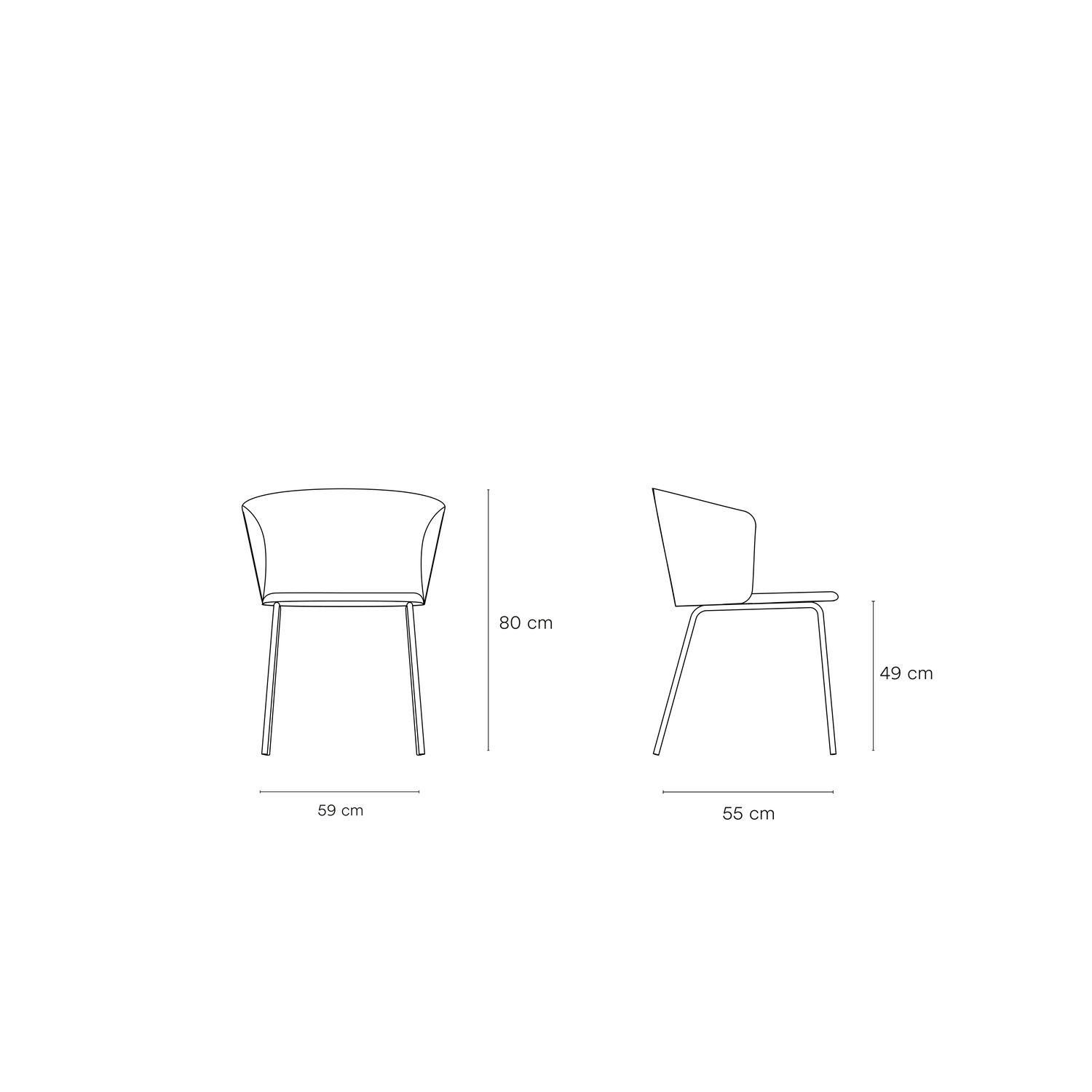 SILLA ADD (107-9035) PU NEGRO 2P/CAJA