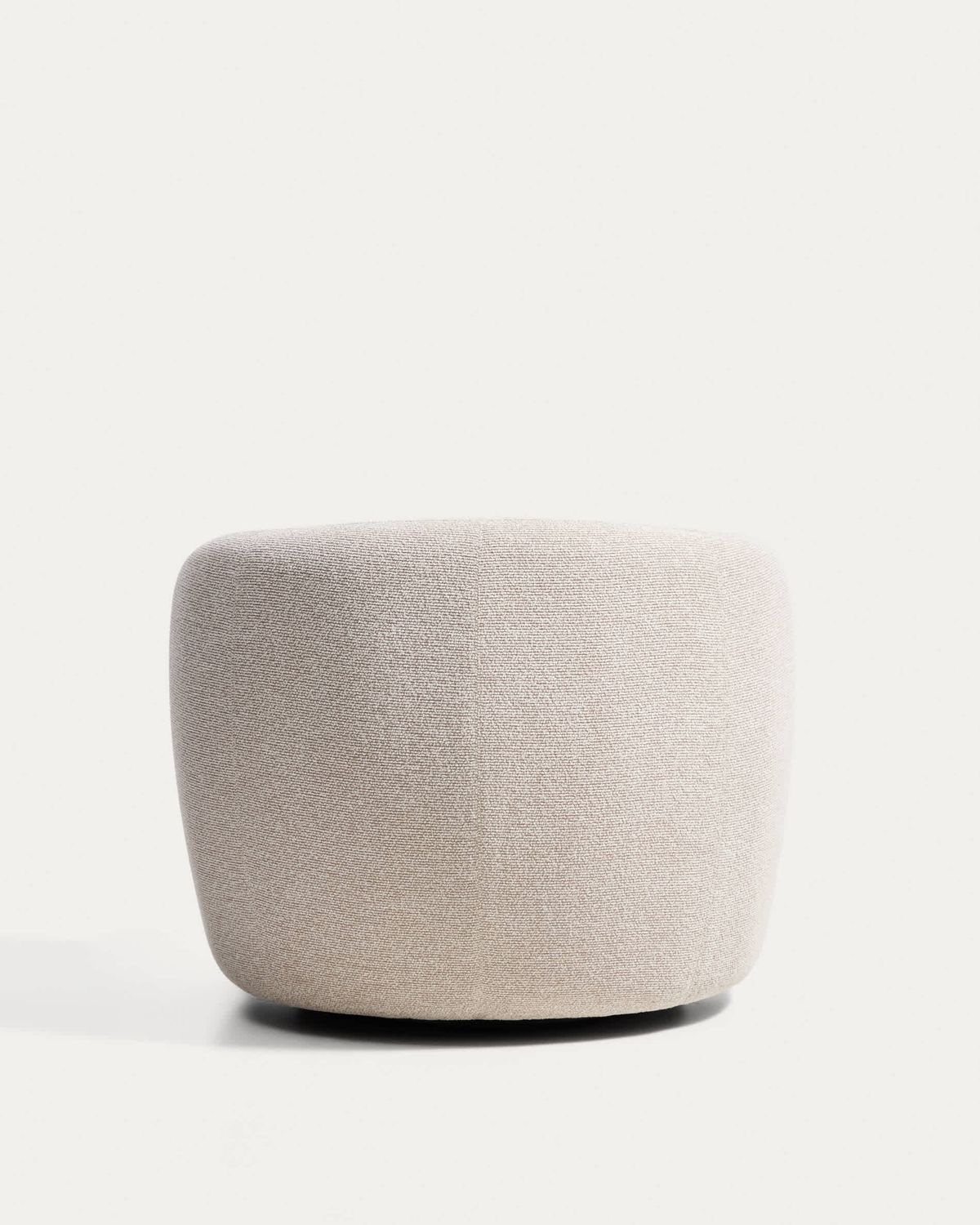 Butaca giratoria Odenia retardante de fuego de micro bouclé beige