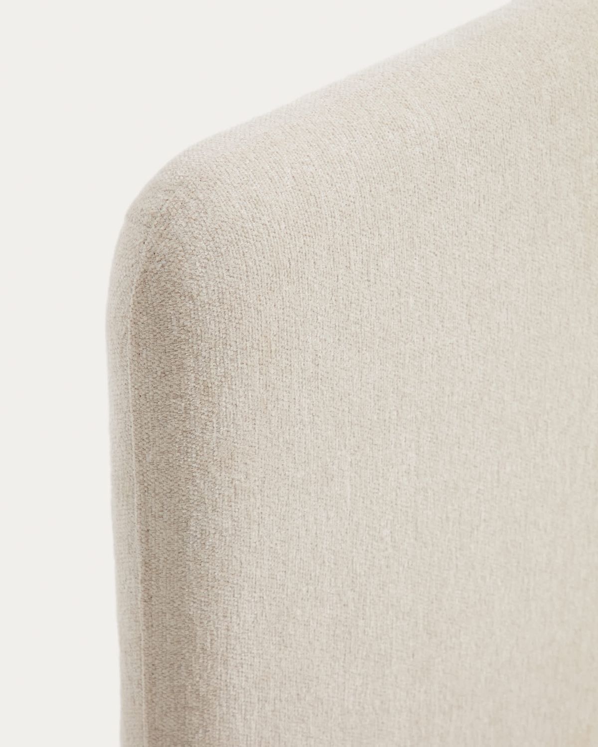 Cama Selven en chenilla beige para colchón de 160 x 200 cm FSC 100%