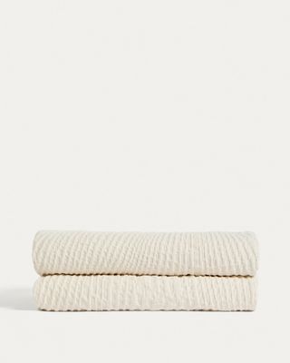 Colcha Raylo 100% algodón con estructura a rayas para cama de 150/160 cm