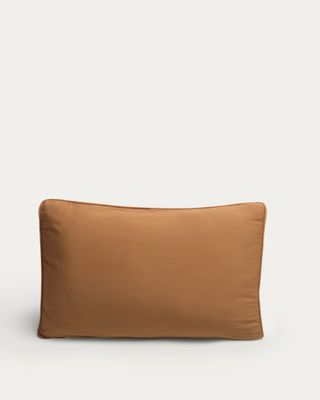 Funda de almohada Sirale 100% algodón satén acabado lavado color cobre 45 x 110 cm
