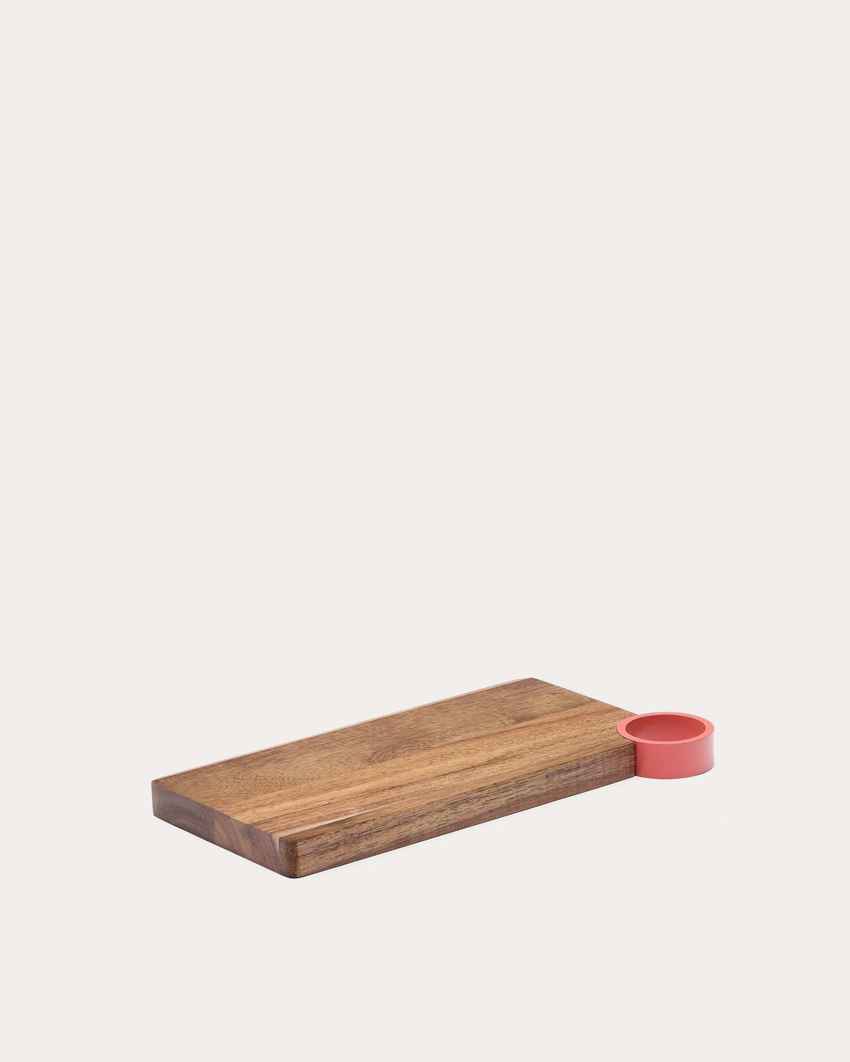 Tabla de servir Zairin de madera de acacia FSC 100% y metal rosa