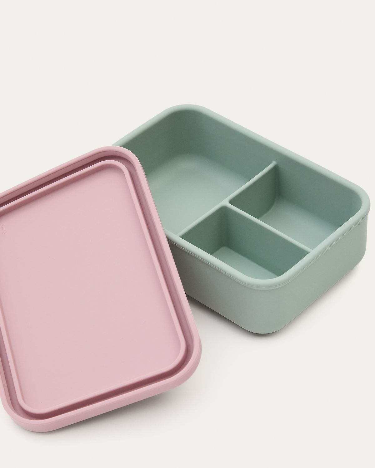 Fiambrera Lili de silicona rosa y turquesa