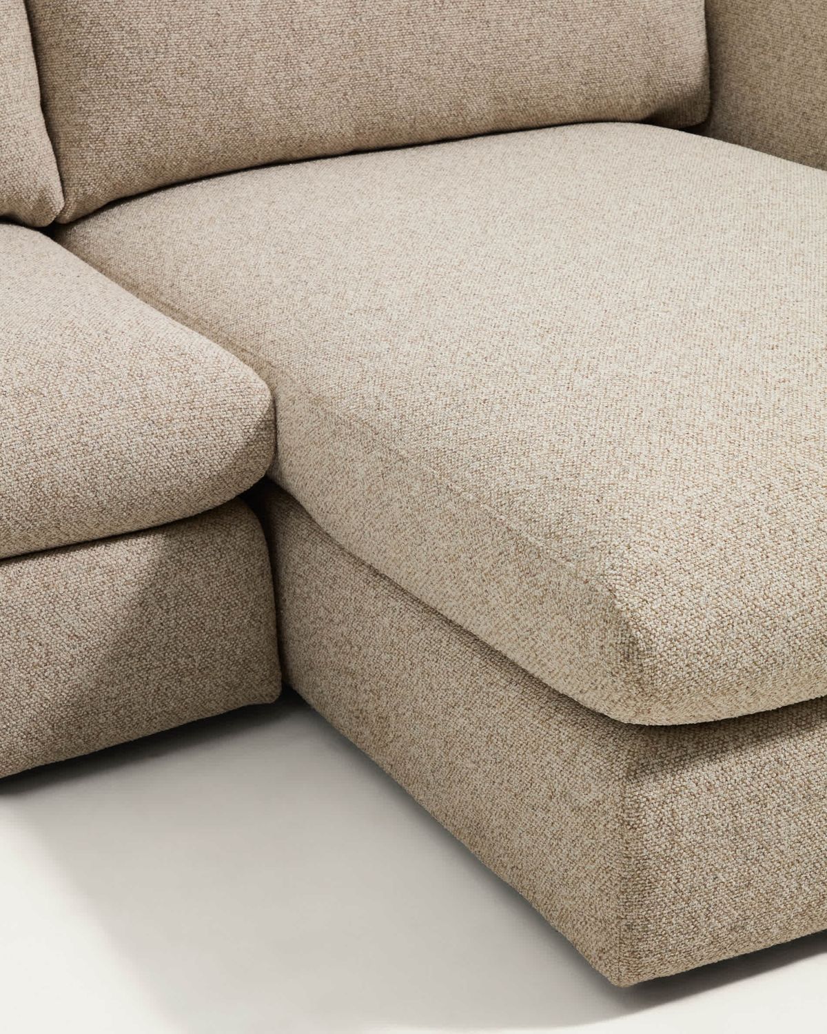 Sofá Vera 3 plazas con chaise longue derecho beige 232 cm FSC Mix Credit