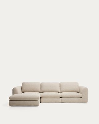 Sofá Vera 4 plazas con chaise longue izquierdo beige 322 cm FSC Mix Credit