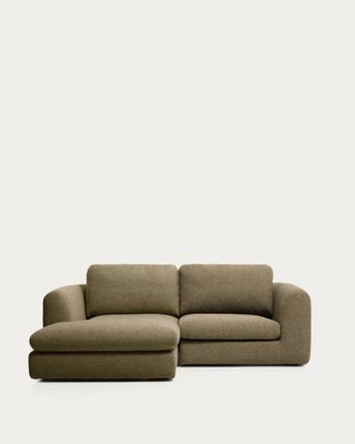 Sofá Vera 3 plazas con chaise longue izquierdo verde oliva 232 cm FSC Mix Credit