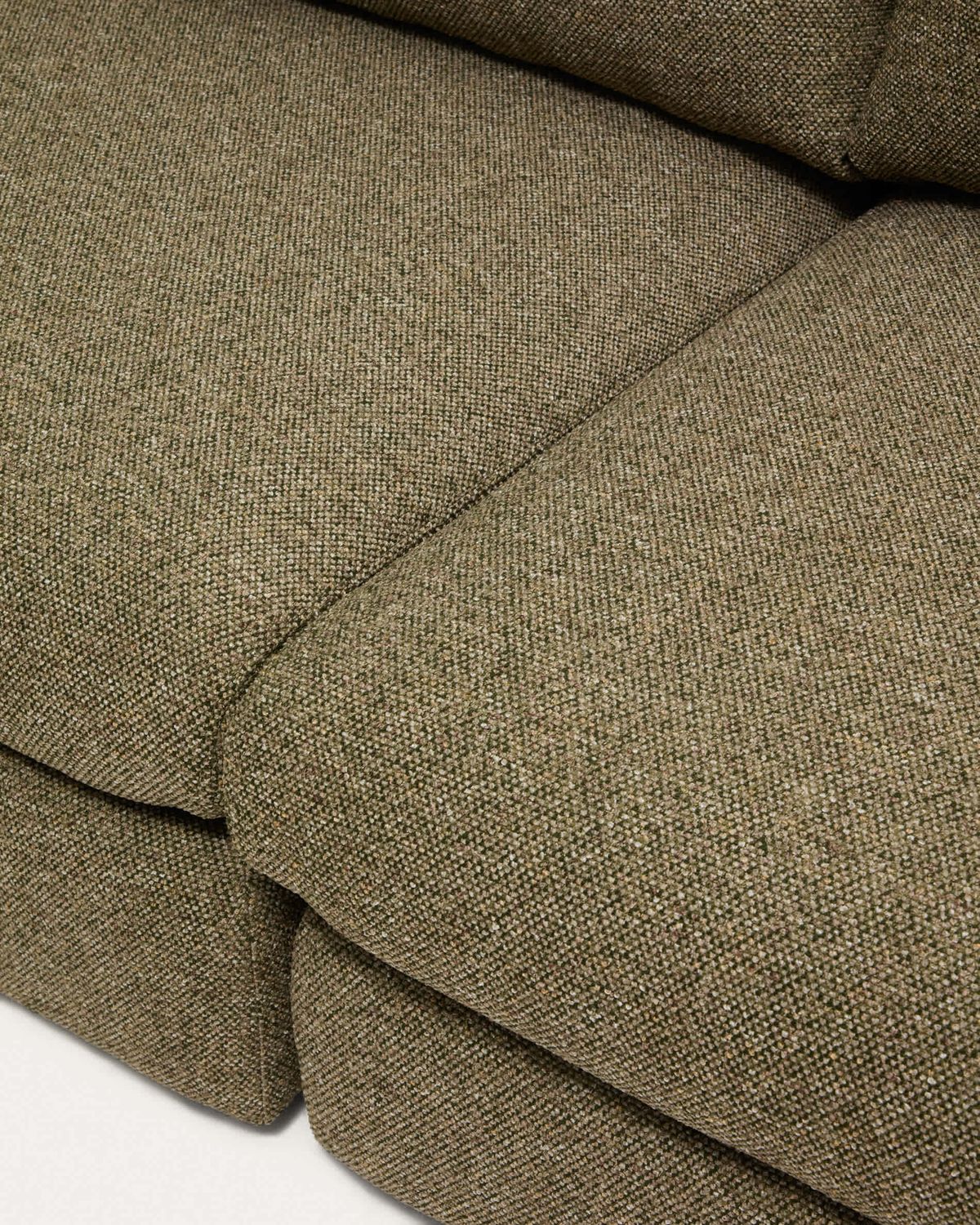 Sofá Vera 4 plazas con chaise longue izquierdo verde oliva 322 cm FSC Mix Credit