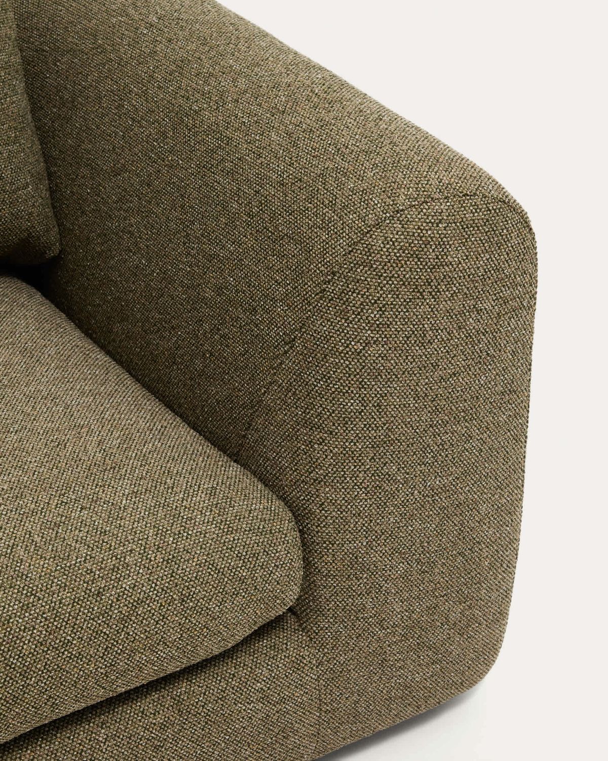 Sofá Vera 4 plazas con chaise longue izquierdo verde oliva 322 cm FSC Mix Credit