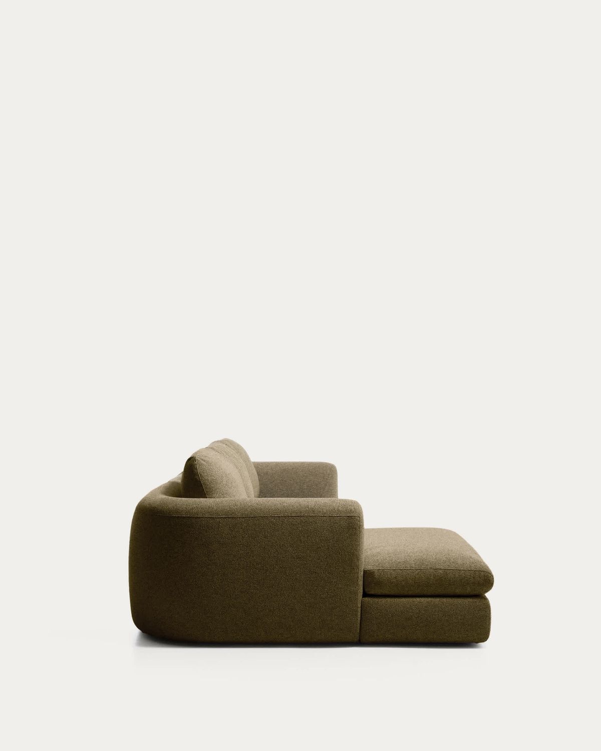 Sofá Vera 4 plazas con chaise longue izquierdo verde oliva 322 cm FSC Mix Credit