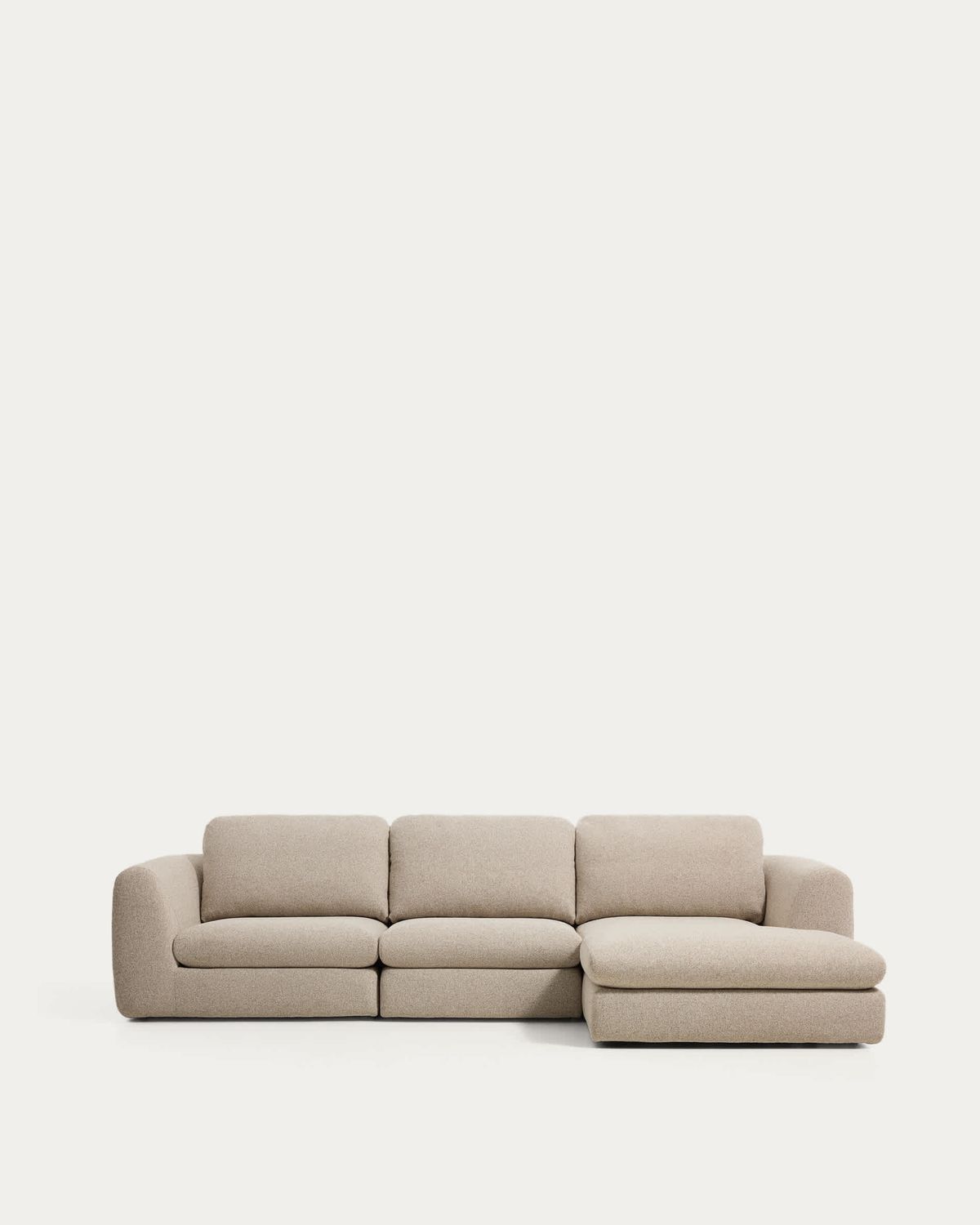 Sofá Vera 4 plazas con chaise longue derecho beige 322 cm FSC Mix Credit