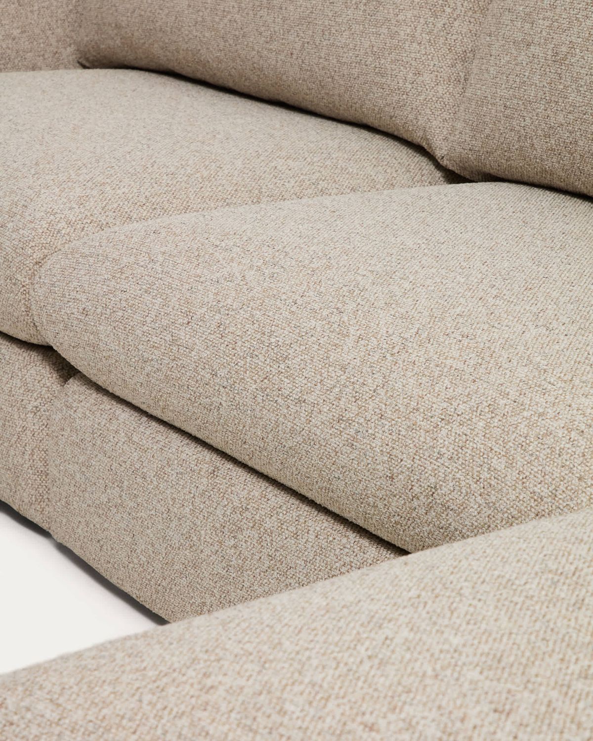 Sofá Vera 4 plazas con chaise longue derecho beige 322 cm FSC Mix Credit
