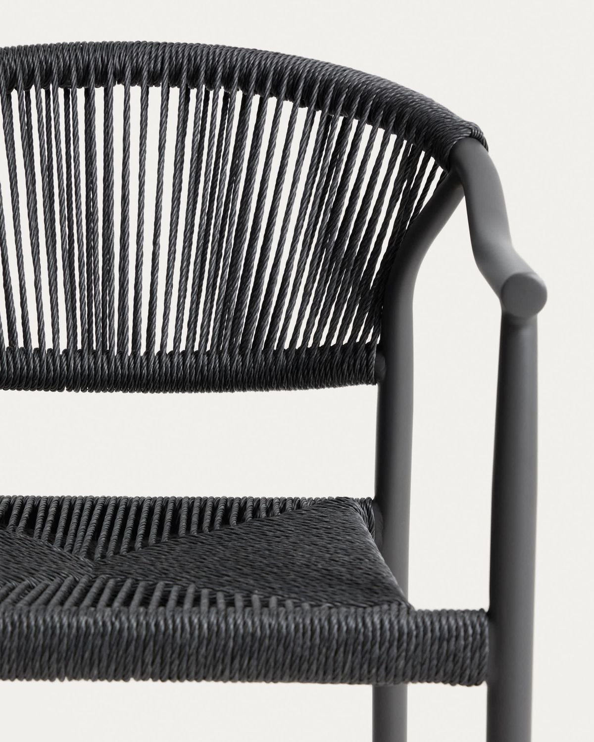 Silla apilable de exterior Livadia de aluminio grafito