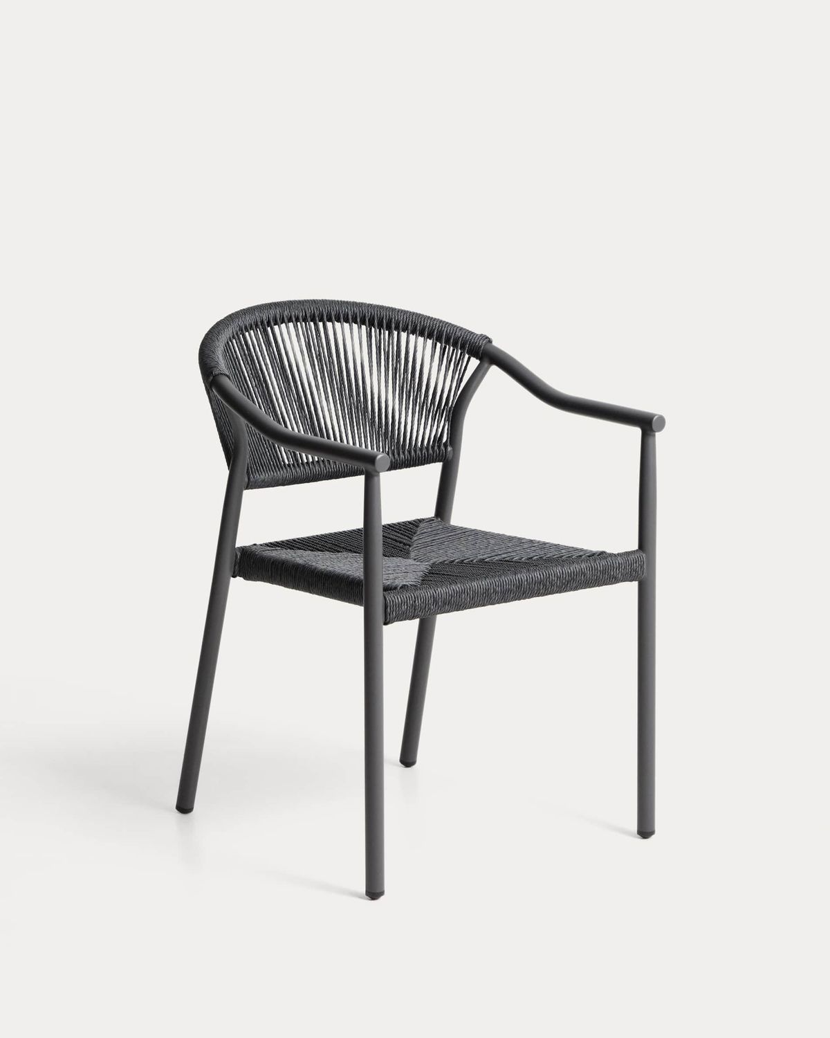 Silla apilable de exterior Livadia de aluminio grafito