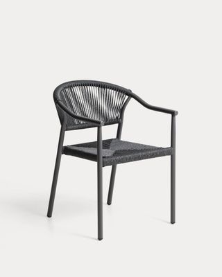 Silla apilable de exterior Livadia de aluminio grafito Silla apilable de exterior Livadia de aluminio grafito