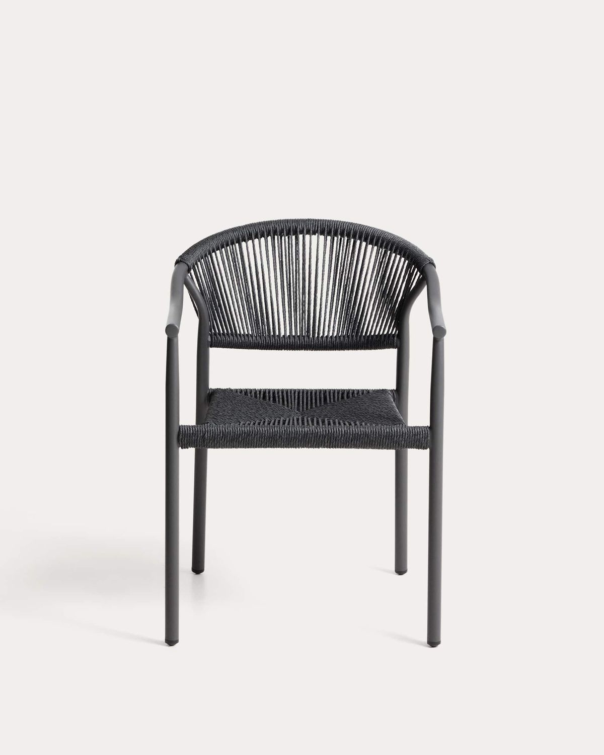 Silla apilable de exterior Livadia de aluminio grafito