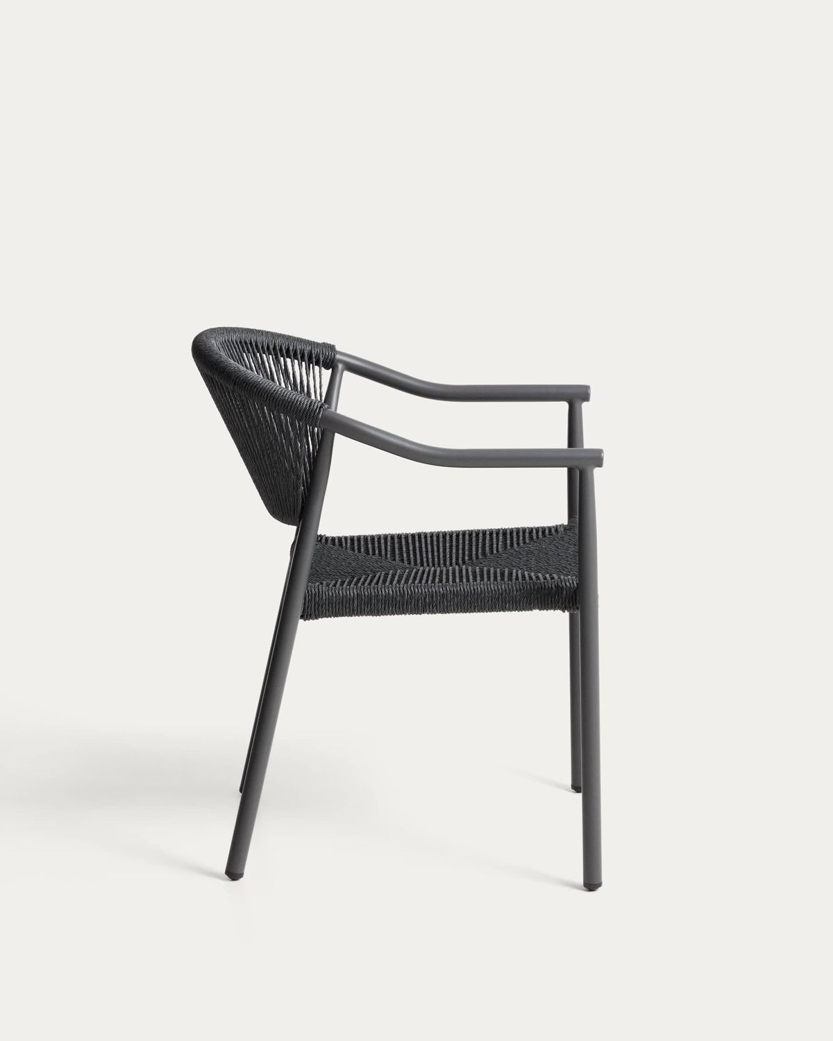 Silla apilable de exterior Livadia de aluminio grafito