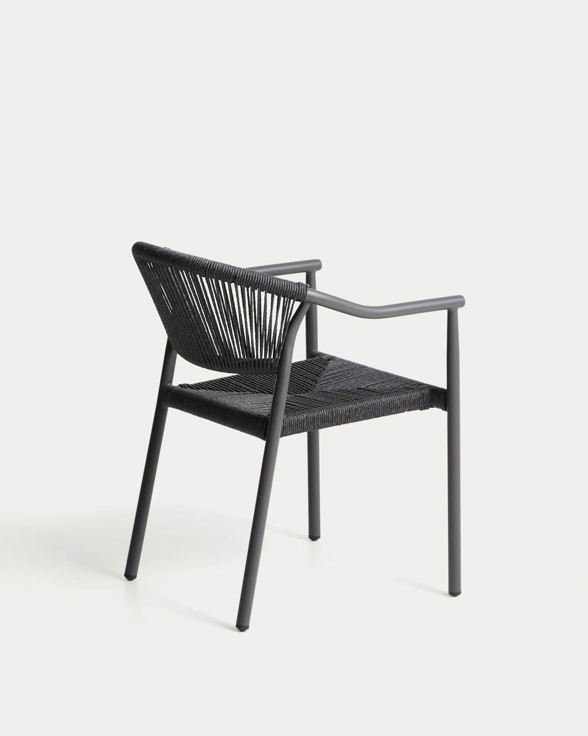 Silla apilable de exterior Livadia de aluminio grafito