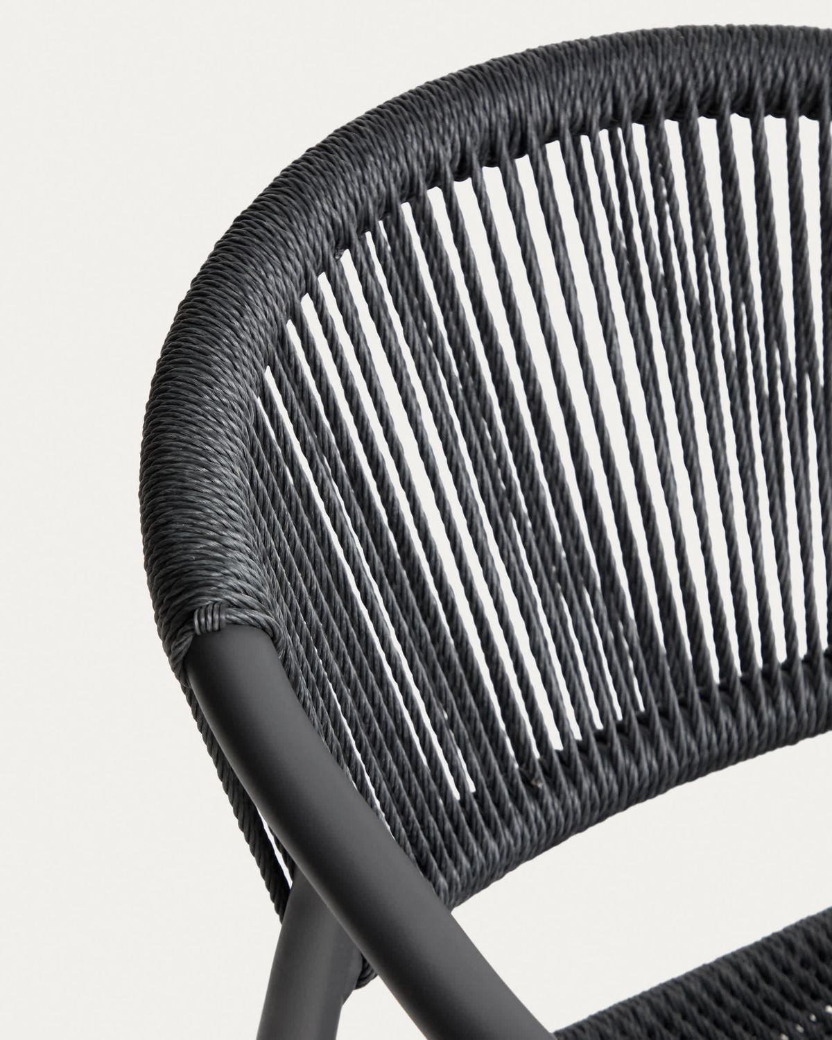 Silla apilable de exterior Livadia de aluminio grafito