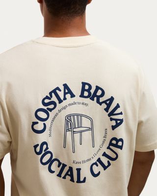 Camiseta unisex I Love Costa Brava x Kave Home 100% de algodón color crudo talla S