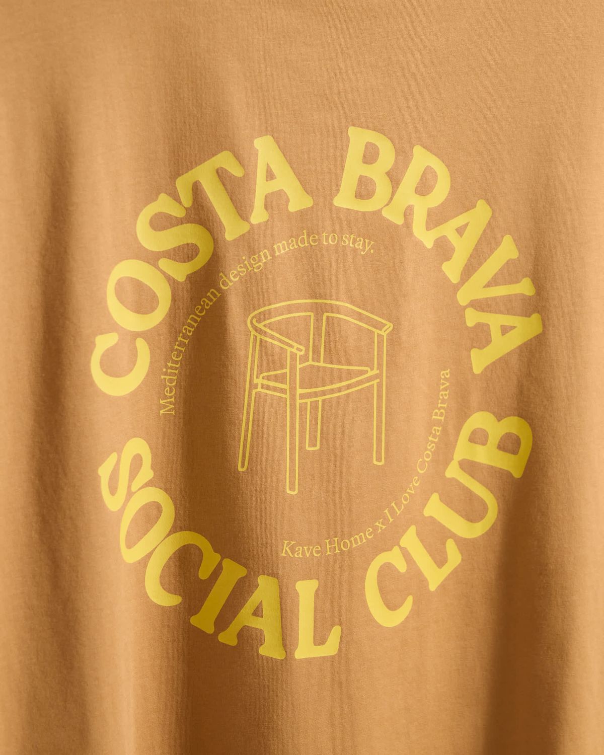Camiseta unisex I Love Costa Brava x Kave Home de algodón orgánico color beige talla L