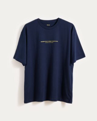 Camiseta unisex I Love Costa Brava x Kave Home de algodón orgánico color azul talla L