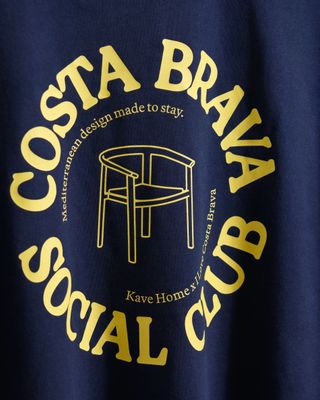 Camiseta unisex I Love Costa Brava x Kave Home de algodón orgánico color azul talla S